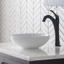 Viva 13" Circular Vitreous China Vessel Bathroom Sink With Pop-Up Drain Assembly -Bathroom Sales Store kraus kcv 204g 20 alternate image 1305