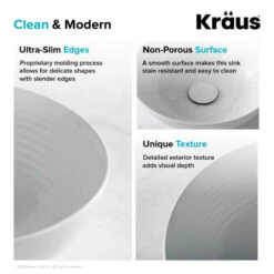 Viva 13" Circular Vitreous China Vessel Bathroom Sink With Pop-Up Drain Assembly -Bathroom Sales Store kraus kcv 204g 20 alternate image 1313