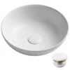 Viva 13" Circular Vitreous China Vessel Bathroom Sink With Pop-Up Drain Assembly -Bathroom Sales Store kraus kcv 204gwh 20 2795527