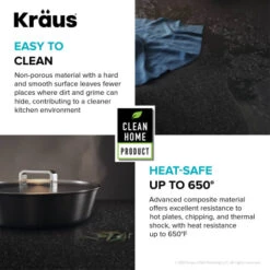 Bellucci 33" Drop In Single Basin Granite Composite Kitchen Sink With Basket Strainer, Cutting Board, And Drain Board 24 Bellucci 33" Drop In Single Basin Granite Composite Kitchen Sink With Basket Strainer, Cutting Board, And Drain Board -Bathroom Sales Store kraus kgtw2 33 alternate image 1889