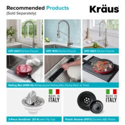 31-1/2" Single Basin Undermount Granite Composite Kitchen Sink -Bathroom Sales Store kraus kgu 413 alternate image 1953
