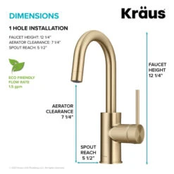 Oletto 1.8 GPM Single Hole Bar Faucet -Bathroom Sales Store kraus kpf 2600 alternate image 242