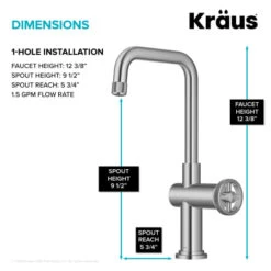 Urbix 1.5 GPM Single Hole Bar Faucet -Bathroom Sales Store kraus kpf 3127 alternate image 58