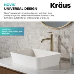 Pack Of (2) Ramus 1.2 GPM Vessel Single Hole Bathroom Faucet With Pop-Up Drain Assembly -Bathroom Sales Store kraus kvf 1220 2pk alternate view 846