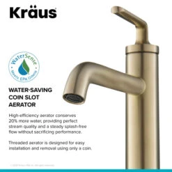 Pack Of (2) Ramus 1.2 GPM Vessel Single Hole Bathroom Faucet With Pop-Up Drain Assembly -Bathroom Sales Store kraus kvf 1220 2pk alternate view 851