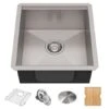 Kore 17" Undermount Single Basin Stainless Steel Workstation Sink With Integrated Ledge And Accessories -Bathroom Sales Store kraus kwu111 17 2795527