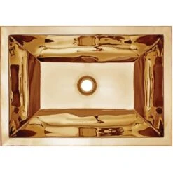 Builders 20-1/4" Undermount Single Basin Brass Bar Sink