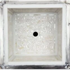 17-1/2" Undermount Single Basin Mother Of Pearl Inlay Bar Sink