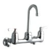 8" Centerset Wall Mount Service Sink Faucet With 3-5/8" Reach Gooseneck Spout 2 8" Centerset Wall Mount Service Sink Faucet With 3-5/8" Reach Gooseneck Spout -Bathroom Sales Store lk940gn04l2s