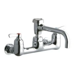 ADA 8" Centerset Wall Mount Service Sink Faucet With 6-1/2" Reach Vented Spout