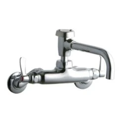 ADA 3"-8" Adjustable Centers Wall Mount Vented Spout Service Sink Faucet With 6-1/2" Reach Vented Spout