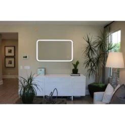 32" W X 20" H Rectangular Framed Wall Mounted Mirror With LED Lighting -Bathroom Sales Store miseno mm2032led27k 60k alternate view 35