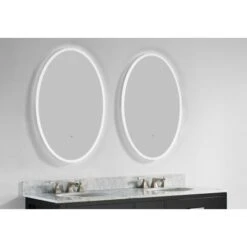 24" W X 36" H Oval Frameless Wall Mounted Mirror With LED Lighting And IR Sensor -Bathroom Sales Store miseno mm2436led alternate view 4 127