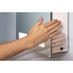 50" W X 36" H Rectangular Frameless Wall Mounted Mirror With LED Lighting And Digital Clock -Bathroom Sales Store miseno mm5036ledr alternate view 4 76