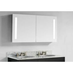 30" W X 26" H Rectangular Frameless Wall Mounted Medicine Cabinet With LED Lighting -Bathroom Sales Store miseno mmc3026led alternate view 6 165