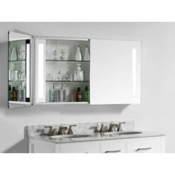 30" W X 26" H Rectangular Frameless Wall Mounted Medicine Cabinet With LED Lighting -Bathroom Sales Store miseno mmc3026led alternate view 8 167