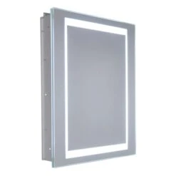 20" W X 26" H Frameless Recess Mounted Single Door Medicince Cabinet With LED Lighting And Right-Hinge Door Swing
