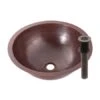 Round 17" Copper Drop-In Or Undermount Bathroom Sink -Bathroom Sales Store miseno mno na100 6183283