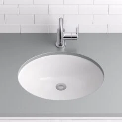 20" Oval Undermount Bathroom Sink With Front Overflow -Bathroom Sales Store miseno mno1714ou alternate view 21