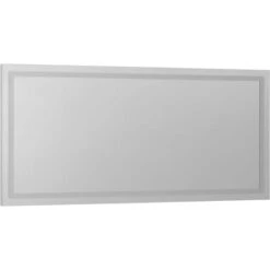 60" W X 28" H Rectangular Frameless Wall Mounted Mirror With Color Temperature Adjustable LED Lighting And Anti-fog Feature