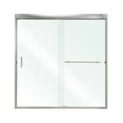 Azul 60" High X 60" Wide Semi-Framed Shower Door With Clear Glass And H2OFF™ Technology -Bathroom Sales Store miseno msdcfl6060 nickel