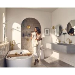 Moen Cia Floor Mounted Tub Filler With Built-In Diverter - Includes Hand Shower -Bathroom Sales Store moen 615 alternate image 24