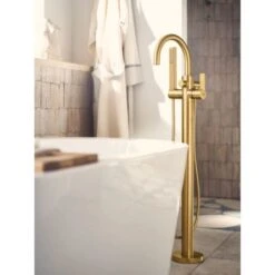 Moen Cia Floor Mounted Tub Filler With Built-In Diverter - Includes Hand Shower -Bathroom Sales Store moen 615 alternate image 34