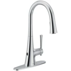 Moen Kurv 1.5 GPM Single Hole Pull Down Kitchen Faucet With Hands Free Capability -Bathroom Sales Store moen 9126ew alternate image 104
