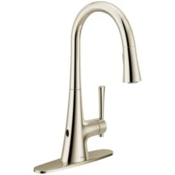 Moen Kurv 1.5 GPM Single Hole Pull Down Kitchen Faucet With Hands Free Capability -Bathroom Sales Store moen 9126ew alternate image 105