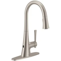 Moen Kurv 1.5 GPM Single Hole Pull Down Kitchen Faucet With Hands Free Capability -Bathroom Sales Store moen 9126ew alternate image 107