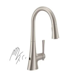 Moen Kurv 1.5 GPM Single Hole Pull Down Kitchen Faucet With Hands Free Capability -Bathroom Sales Store moen 9126ew alternate image 15