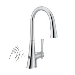 Moen Kurv 1.5 GPM Single Hole Pull Down Kitchen Faucet With Hands Free Capability -Bathroom Sales Store moen 9126ew alternate image 17