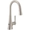 Moen Kurv 1.5 GPM Single Hole Pull Down Kitchen Faucet With Hands Free Capability -Bathroom Sales Store moen 9126ewsrs 9228631