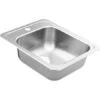 Moen 2000 Series 17" Drop In Single Basin Stainless Steel Bar Sink With SoundSHIELD™ Sound Absorbing Technology -Bathroom Sales Store moen gs204571bq 8468591