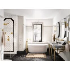 Moen Colinet Floor Mounted Tub Filler With Built-In Diverter - Includes Hand Shower -Bathroom Sales Store moen s44507 alternate view 132