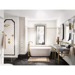 Moen Colinet Floor Mounted Tub Filler With Built-In Diverter - Includes Hand Shower -Bathroom Sales Store moen s44507 alternate view 139