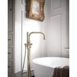 Moen Colinet Floor Mounted Tub Filler With Built-In Diverter - Includes Hand Shower -Bathroom Sales Store moen s44507 alternate view 7