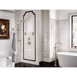 Moen Colinet Floor Mounted Tub Filler With Built-In Diverter - Includes Hand Shower -Bathroom Sales Store moen s44507 alternate view 8