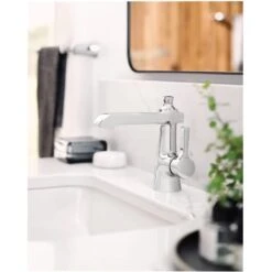 Moen Flara 1.2 GPM Single Hole Bathroom Faucet With Pop-Up Drain Assembly And Duralast Cartridge -Bathroom Sales Store moen s6981 alternate 23