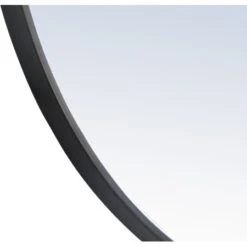 Eternity 24" Diameter Circular Metal Framed Wall Mirror With Decorative Hook -Bathroom Sales Store mr4051bk 5