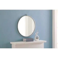 Eternity 24" Diameter Circular Metal Framed Wall Mirror With Decorative Hook -Bathroom Sales Store mr4053s 3