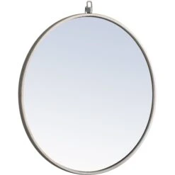 Eternity 24" Diameter Circular Metal Framed Wall Mirror With Decorative Hook -Bathroom Sales Store mr4053s 4