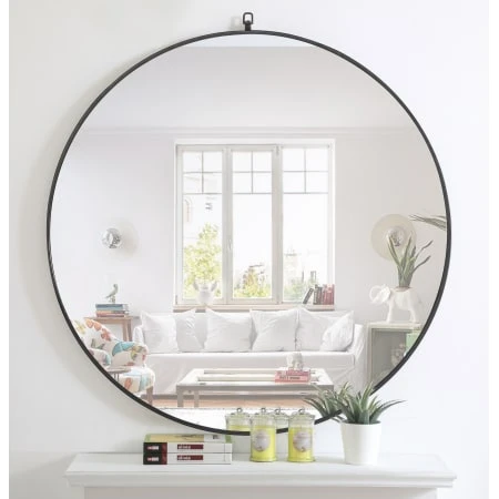 Eternity 48" Diameter Circular Metal Framed Wall Mirror With Decorative Hook 17 Eternity 48" Diameter Circular Metal Framed Wall Mirror With Decorative Hook - Image 15