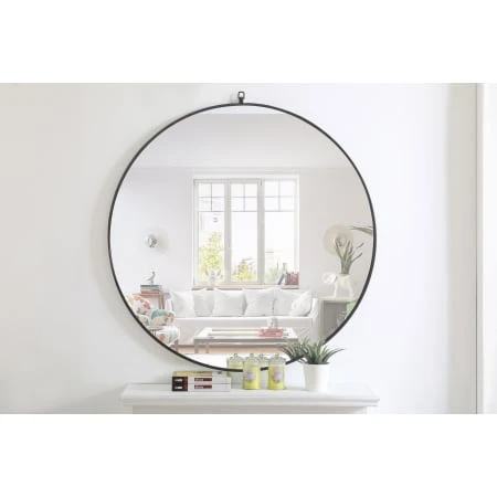 Eternity 48" Diameter Circular Metal Framed Wall Mirror With Decorative Hook 18 Eternity 48" Diameter Circular Metal Framed Wall Mirror With Decorative Hook - Image 16