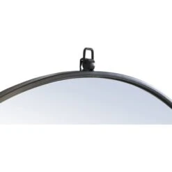 Eternity 48" Diameter Circular Metal Framed Wall Mirror With Decorative Hook 40 Eternity 48" Diameter Circular Metal Framed Wall Mirror With Decorative Hook -Bathroom Sales Store mr4067bk 5