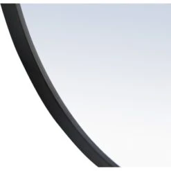 Eternity 48" Diameter Circular Metal Framed Wall Mirror With Decorative Hook 41 Eternity 48" Diameter Circular Metal Framed Wall Mirror With Decorative Hook -Bathroom Sales Store mr4067bk 6