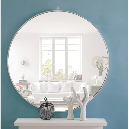 Eternity 48" Diameter Circular Metal Framed Wall Mirror With Decorative Hook 8 Eternity 48" Diameter Circular Metal Framed Wall Mirror With Decorative Hook - Image 6