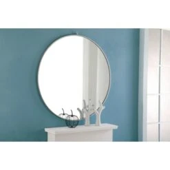 Eternity 48" Diameter Circular Metal Framed Wall Mirror With Decorative Hook 29 Eternity 48" Diameter Circular Metal Framed Wall Mirror With Decorative Hook -Bathroom Sales Store mr4069s 3