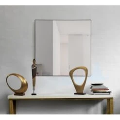 Greer 36" X 36" Square Standard Flat Framed Vanity Bath Wall Mirror -Bathroom Sales Store mt2097 room
