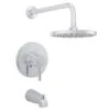 Mia Tub And Shower Trim Package With Single Function Rain Shower Head - Eco Friendly -Bathroom Sales Store mts 550425 r cp edited